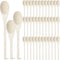 Nosiny 48 Pcs Wooden Spoons Set, 8, 10, 12 Inch Oval Cooking Spoons for Kitchen Cooking and Baking