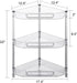 3-Tier Counter Countertop HYBRIDEAS Corner Shelf Organizer for Bathroom Skincare and Makeup Storage Vanity Dresser