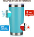 MEWAY 20oz Tumbler Cup - Double Wall Vacuum Insulated Travel Mug Bulk, Stainless Steel with Lid and Straw, Light Blue