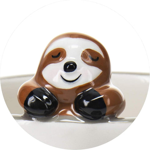 Pavilion Gift Company Slow The Sloth Down - Gray 17oz Dolomite Coffee Cup Mug