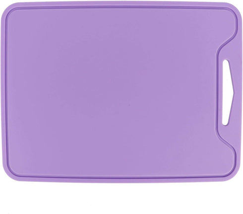 Fdit Chopping Board, Food Grade Silicone Flexible Cutting Board for Home Kitchen Use, Purple