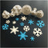 ilauke 6PCS Snowflake Cookie Cutters Decorating Fondant Embossing Tool - Christmas Plunger Cake Cutter