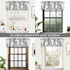 DriftAway Tree Branch Abstract Ink Printing Lined Thermal Insulated Window Curtain Valance 52 Inch by 14 Inch