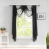 Black Scarf Valances for Windows - Sheer Window Scarf Valance, 144 Inch Curtain Scarf Swag Curtains, Sheer Valances for Windows Fabric for Draping, Bed Canopy Curtains 52Wx144L