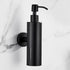 BATHSIR Matte Black Soap Dispenser, Refillable Wall Mounted Shower Soap Dispenser, Stainless Steel Clear Hand Soap Pump
