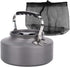 Outdoor Camping Tea Kettle Teapot 1.1L, Portable Coffee Pot Picnic Set, Wood Stove Steamer for Hiking (Grey)