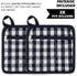 NEOVIVA Quilted Kitchen Pot Holder Set - 2 Hot Pot Holders, 8”x8”, Heat Resistant with Pocket, Checked Navy Blue