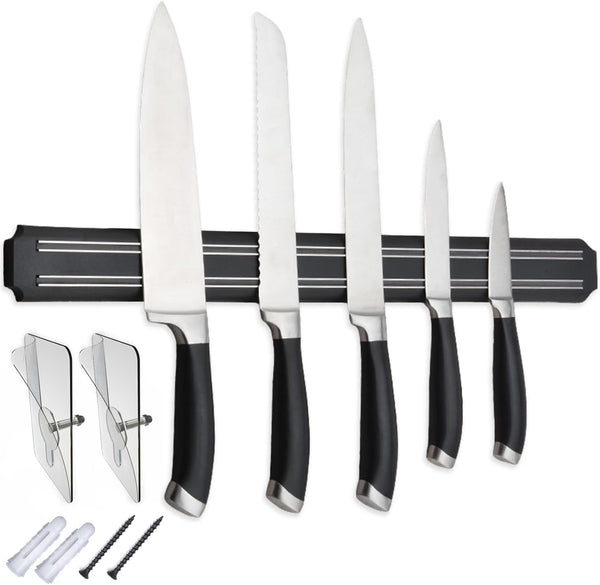 Magnetic Knife Holder, 15 Inch Magnetic Knife Storage Strip, Kitchen Utensil Holder, Multipurpose Rack