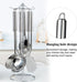 5 PCS Cooking Utensils Set, Stainless Steel Kitchen Gadgets, Includes Slotted Spoon, Slotted Spatula, Large Spoon, Soup