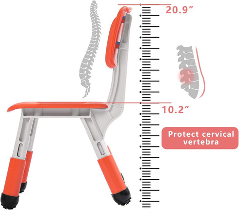 WHY TOYS 3 2-6. 220LBS Set (2-Pack-Red) Adjustable Kid Chairs Indoor Level Adjustable Suitable for Children Age Maximum