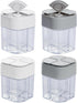 4 Pack 4 in 1 Travel Salt and Pepper Shaker, Camping Spice Container with Lid for Home Restaurant BBQ