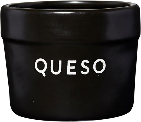 Santa Barbara Design Studio Taco Night Ceramic Serving Bowl, Small, Black for Queso