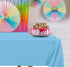 DecorRack 2 Rectangular Tablecloths, BPA-Free Plastic, 54 x 108 inch for Parties, Picnic, Light Blue