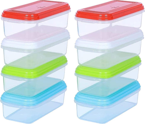 ARSUK 8.5 oz Clear Jars with Lids, Small Plastic Containers for Freezer Storage, Kitchen Food, Snacks, Arts and Crafts