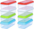 ARSUK 8.5 oz Clear Jars with Lids, Small Plastic Containers for Freezer Storage, Kitchen Food, Snacks, Arts and Crafts