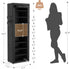 4 10 18-22 Closet VILICK Shoe Rack with Cover Narrow Shoe Organizer with Side Pockets Tier Tall Shoe Storage Holds