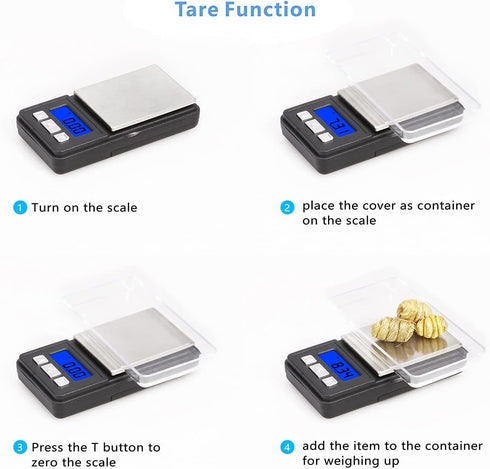 Fuzion Ultra Mini Gram Scale, 100/0.01g Mini Scale, Digital Pocket Scale with Tray for Food