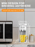 6-12 Oz Reminder,White,9.45 Inches Small Single Serve Coffee Maker, Fast Brew for K-Cup & Ground Coffee, Brew Sizes