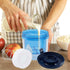 JIANWEI Greek Yogurt Strainer with Lid, Reusable Yogurt Filter with Ultra Fine Mesh Yogurt Strainer to Makes small