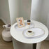 Set 2, MAONAME White Serving Trays with Handles, Oval Decorative Trays for Coffee Table, Nesting Tray of Plastic Vanity