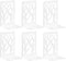 VFINE Withe Bookend 6-Piece, Tree Design Bookends for Shelves, Metal Book Ends