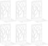 VFINE Withe Bookend 6-Piece, Tree Design Bookends for Shelves, Metal Book Ends