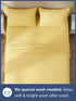 4 Set 1 1 2 Kids Queen Size Yellow Bed Sheets - Piece Kids Yellow Microfiber Sheet - Flat, Fitted & Pillowcases