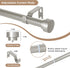 HEI! DEAR Silver Curtain Rods, 18 to 60 Inch (1.5-5ft), 1 Inch Heavy Duty Adjustable Curtain Rod Set, Modern Decorative