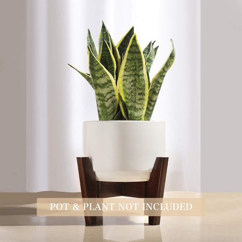 8 9 10 11 12 inches Seanmi Plant Stands for Indoor Plants, Bamboo Plant Stand, Mid Century Plant Holder, Adjustable