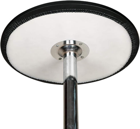 24 Inch JISEN Cocktail Waterproof Round Table Topper Cap Polyester Fitted Stretchable Tablecloth Cover D-Black