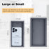 Bathroom Trays for Counter, Silicone Vanity Trays for Bathroom, Rectangle Sponge Holder for Kitchen Sink - Grey