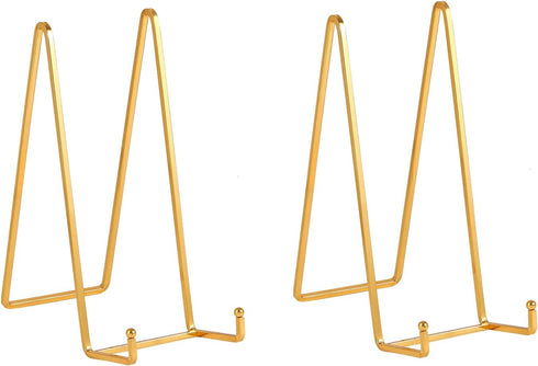 Large Plate Holder Display Stand, 12 inch Super Tall Metal Stand for Heavy Duty Display, 2 Pack for Platters, Books