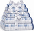 BIOLINEN Natural 6-Piece Luxury Cotton Towel Set - 2 Bath Towels, 2