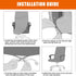 CRFATOP Stretch Computer Office Chair Cover with Durable Zipper, Universal High Back Chair Slipcover