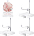 4 Pcs Adjustable Metal Arm Display Stand Easel with Acrylic Base for Geodes, Mineral, Agate Plates