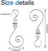 INCREWAY 30 PCS Ornament Hooks, Silver S-Shaped Hangers with Crystal Beaded for Christmas Tree Hanger Metal Hooks