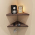 evron Corner Mounting Shelf Set of 2 – Easy to Install Floating Wall Shelves with Durable Waterproof ABS Plastic