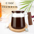 Safe(2PCS,15oz/450ml) COMI Glass Coffee Mugs, Clear Coffee Mugs with Walnut Lid&HandleWide Mouth Extra Large Capacity