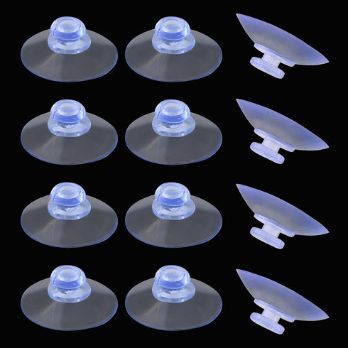 30 Pack 30mm Glass Table Suction Cups, Rubber Suction Cup Hangers Without Hooks, Clear Plastic Desk Pads