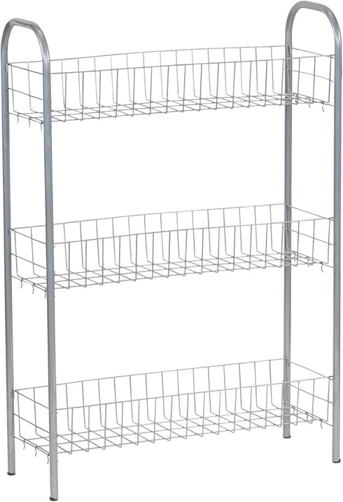 3 Household Essentials Slim Storage Cart, Shelf Storage Cart with Wheels, Perfect for Laundry Rooms, Bathrooms