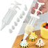 1Pc White Pipe Nozzles with Syringe 8pcs Plastic Cream Baking Piping Nozzle Dispenser Icing Pastry Tips Tube Decoration Tool, for Cupcake and Cake,Decorating Tools, Kitchen Utensils and Gadgets