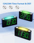 Digital Alarm Clock for Bedroom, 7 Color Night Light, USB Charger, Large Number Screen & Dimmer