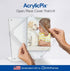 5x7 Acrylic Floating Picture Frame - Table Stand with Chrome Magnetic Front Cover, Made in The USA, Easily Change Photos