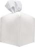 Carrotez Tissue Box Cover, Modern PU Leather Square Holder for Bathroom Vanity, Night Stands, Office Desk & Car,