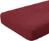 Hokway Stretch Cushion Covers for Sofa Seat - Christmas Wine Red Cushion Protector (Medium)