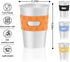 Rich&Ray 12oz Magnetic Fridge Cups, Reusable Stainless Steel with Silicone Holder, 4 Pack Multicolor