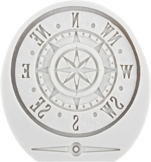 Steampunk Compass Fondant Silicone Mold for Cake Decorating, Cupcake Topper, Candy Chocolate