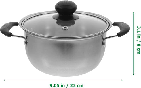 Soup Pan Stainless Steel Stockpot with Lid, Nonstick Cooking Pot, Pasta Pot, Saucepot Cookware