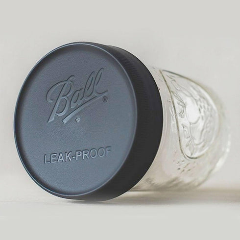 Ball Regular Mouth Leak-Proof Plastic Lids for Glass Mason Jars, Used for Canning, 6-Count, Pack of 1