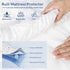 18 Full Size Mattress Protector Waterproof Washable Mattress Padded Cover Fitted Bed Protection Noiseless Plastic Bed